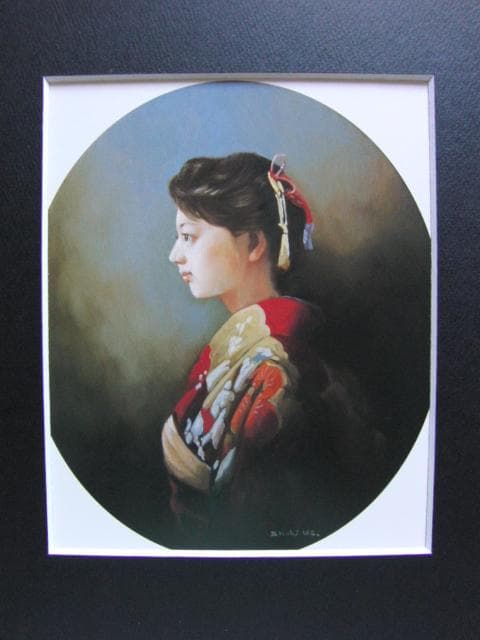 上尚司、はたち、希少な画集より、新品高級額・額装付、状態良好