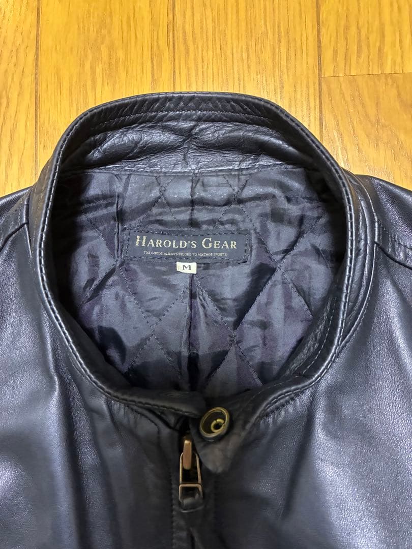 やす【HAROLD'S GEAR 】ブラック シングルライダースM\"牛革\"