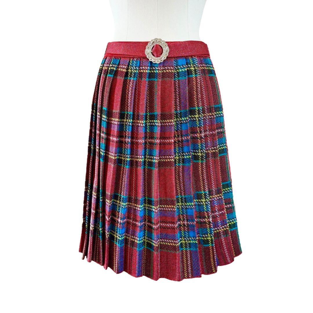 HEIHEI チェック柄 プリーツスカート