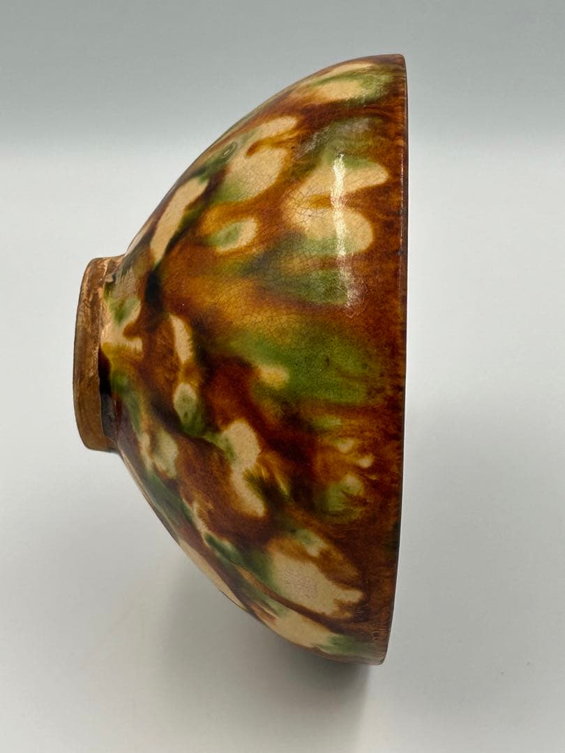 ★0058宋時代 洛阳雷村窯 三彩釉碗 ★茶道具 茶器 古美術