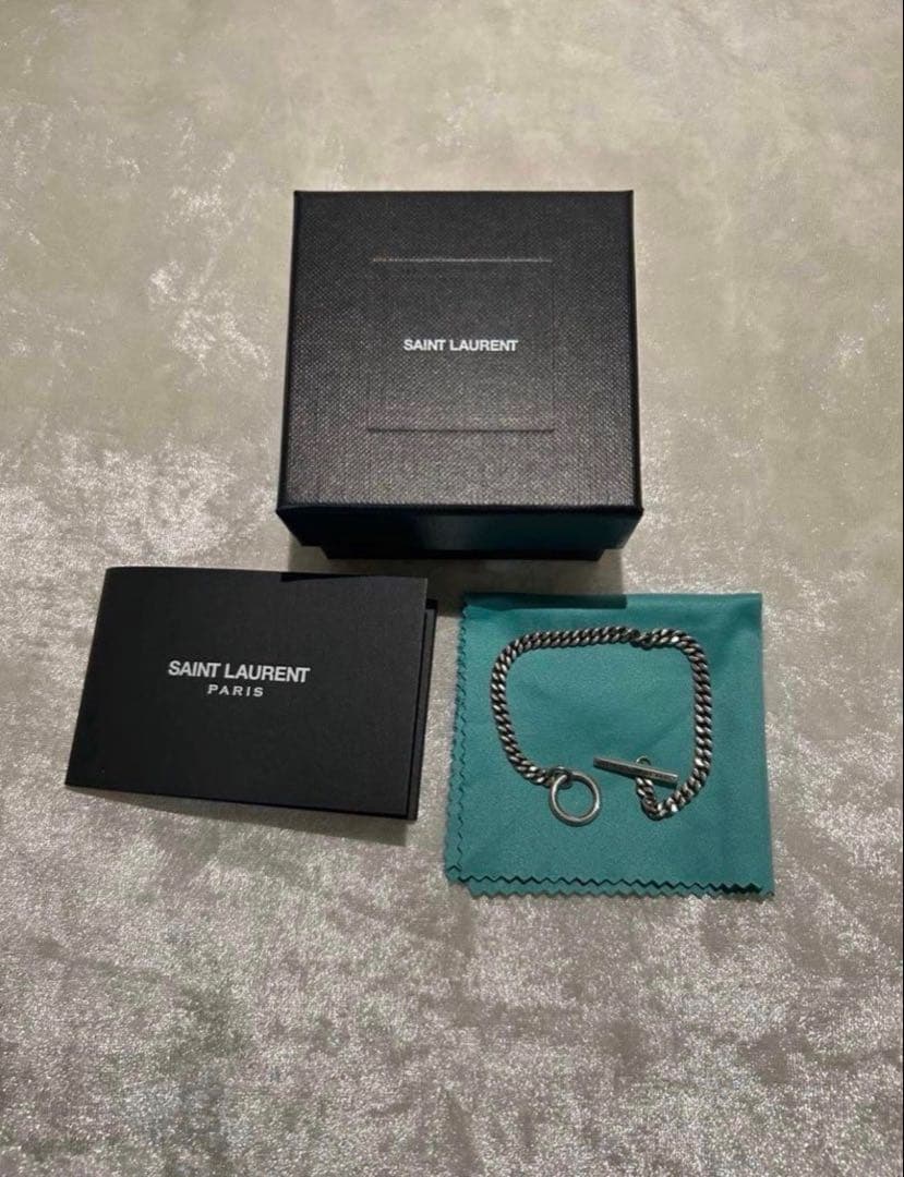 SAINT LAURENT シルバー チェーンブレスレット
