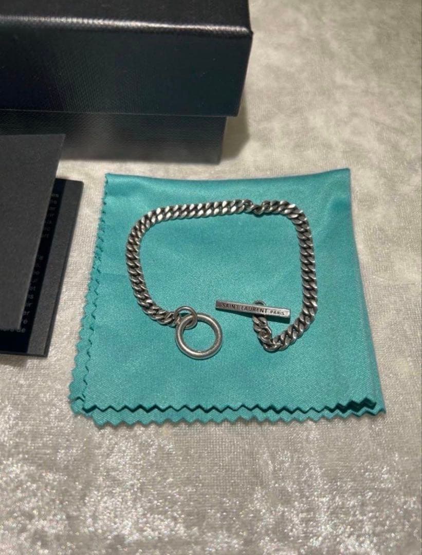 SAINT LAURENT シルバー チェーンブレスレット