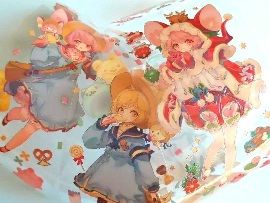 J17＃Jingle Bells(立体虹光)切り売り海外人物マステ