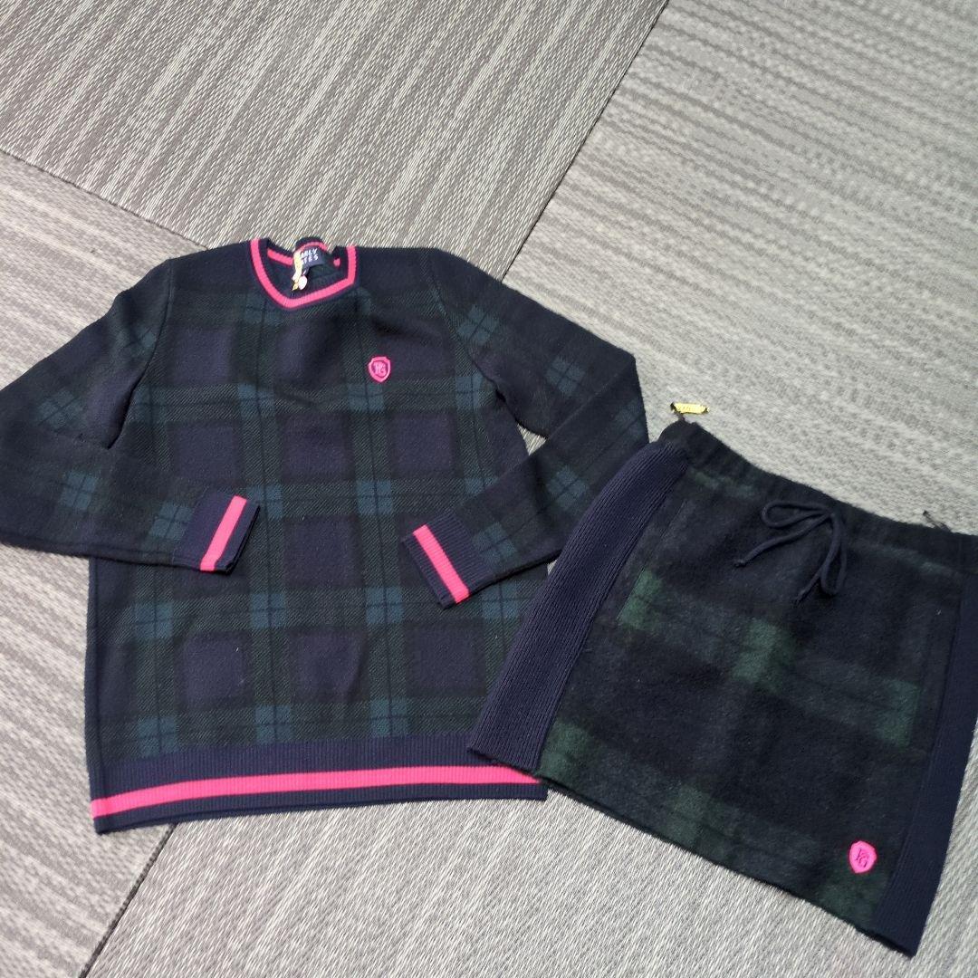 パーリーゲイツ チェック柄セーター サイズ2