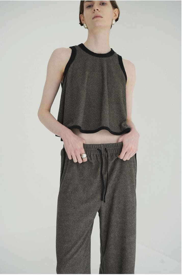 トップス CLANE PILE FLARE TANK TOPS