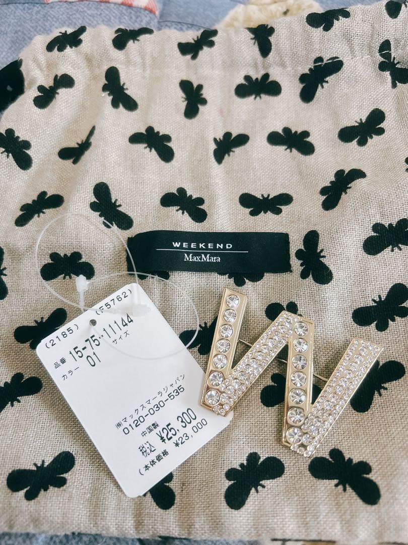 新品未使用MaxMaraブローチW