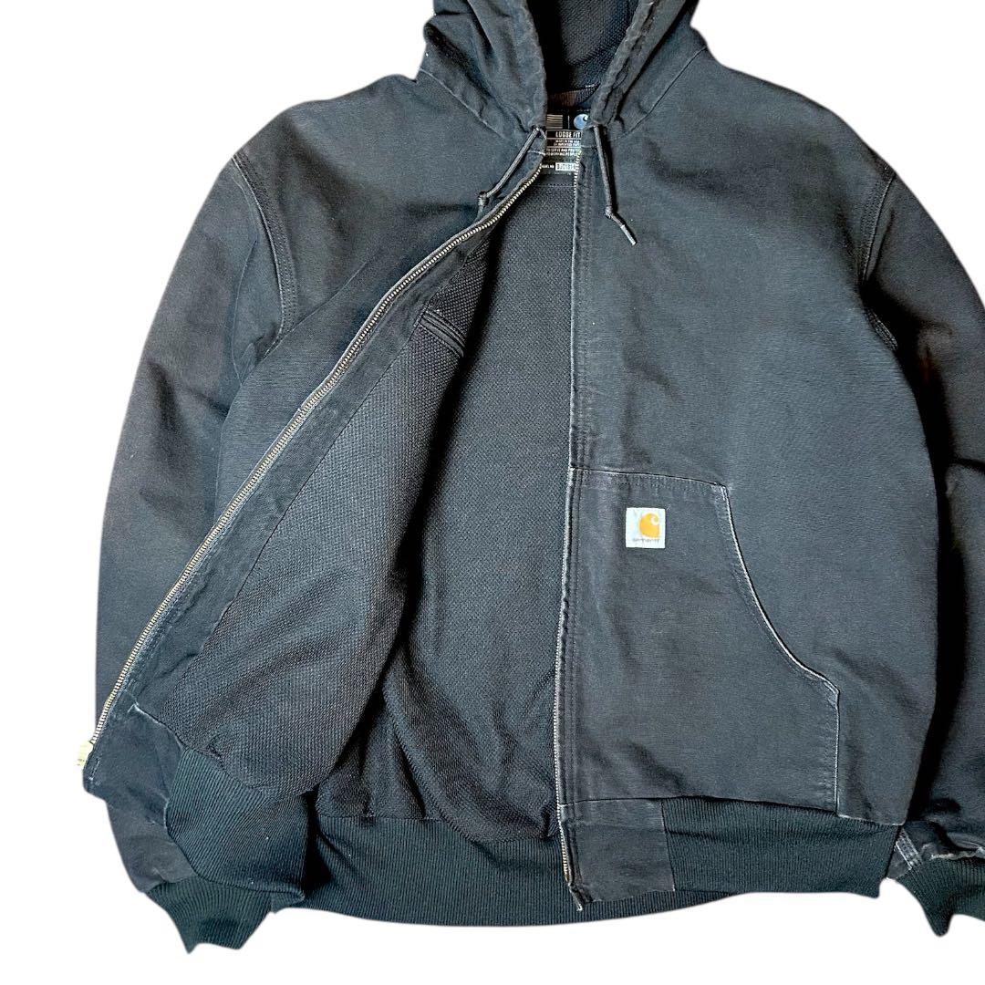 【定番色】Carharttアクティブジャケット J131-Mブラック XL相当