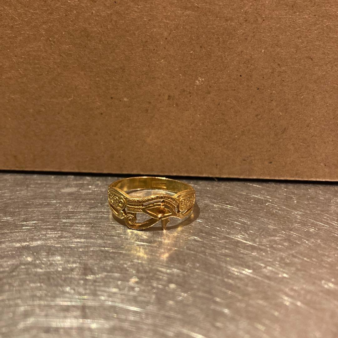 入手困難　激レア　K18エジプト製ホルスの目リング