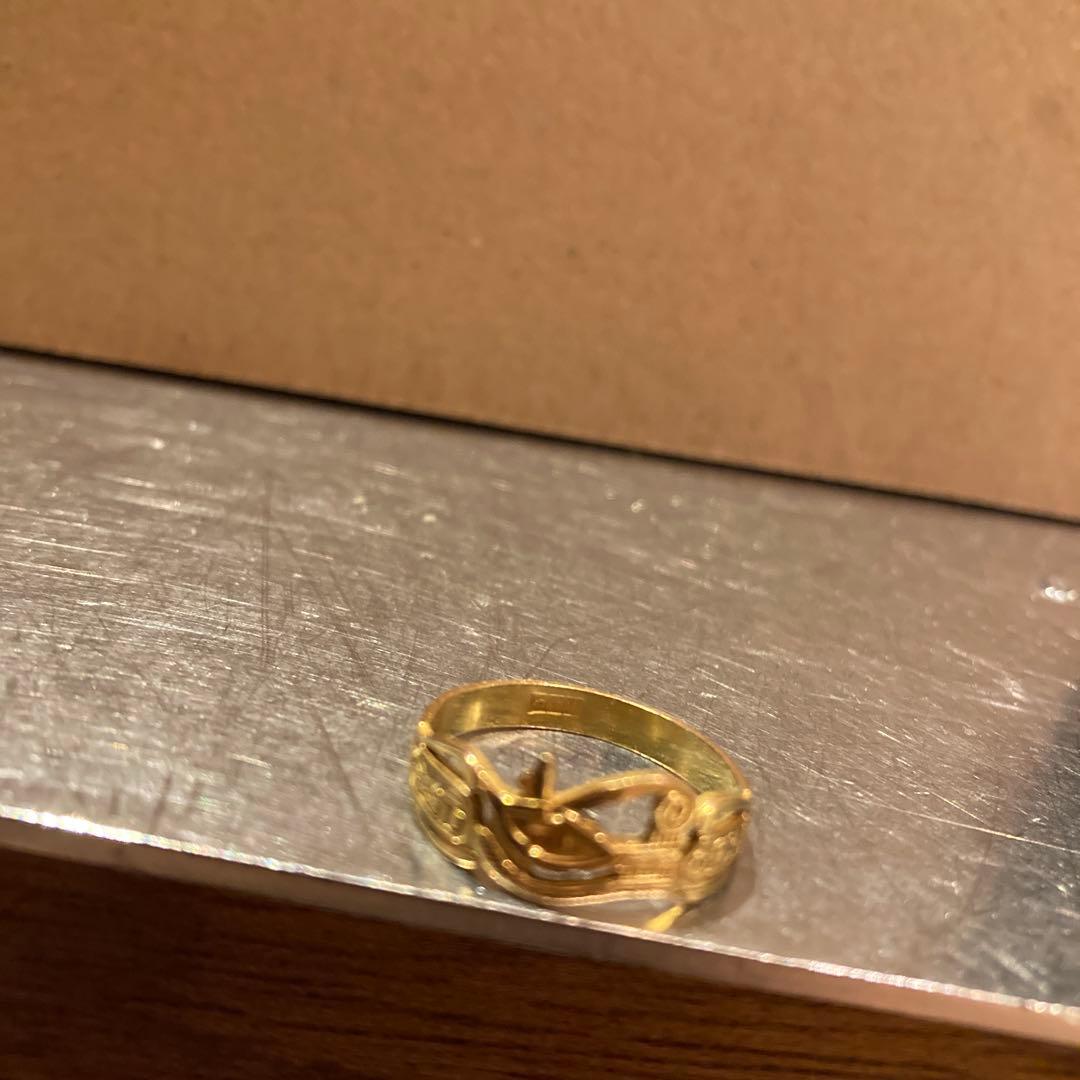 入手困難　激レア　K18エジプト製ホルスの目リング