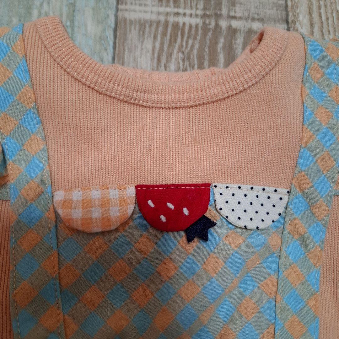 着1 ベイビーチアー　エプロンドレス風チュニックとレギンスセットアップ　80