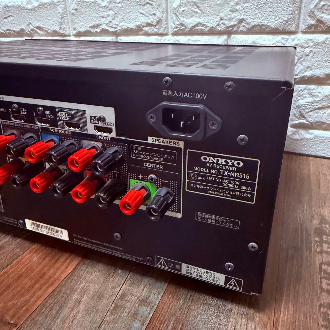 【美品】ONKYO オンキョー　TX-NR515 AVアンプ　7.1ch対応