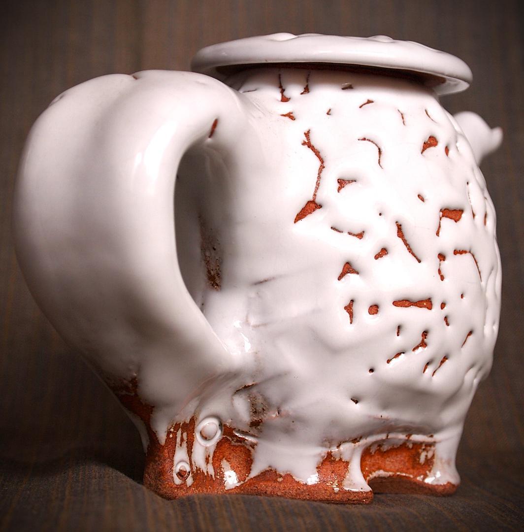 新作★時松泰礼【師：松野龍司】★白萩ティーポット（急須）★共箱