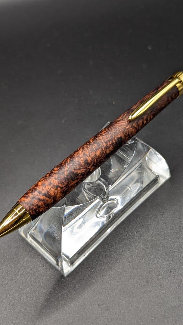 362ペン工房翌檜　超極上　ホンジュラスローズウッド瘤杢　木軸シャーペン