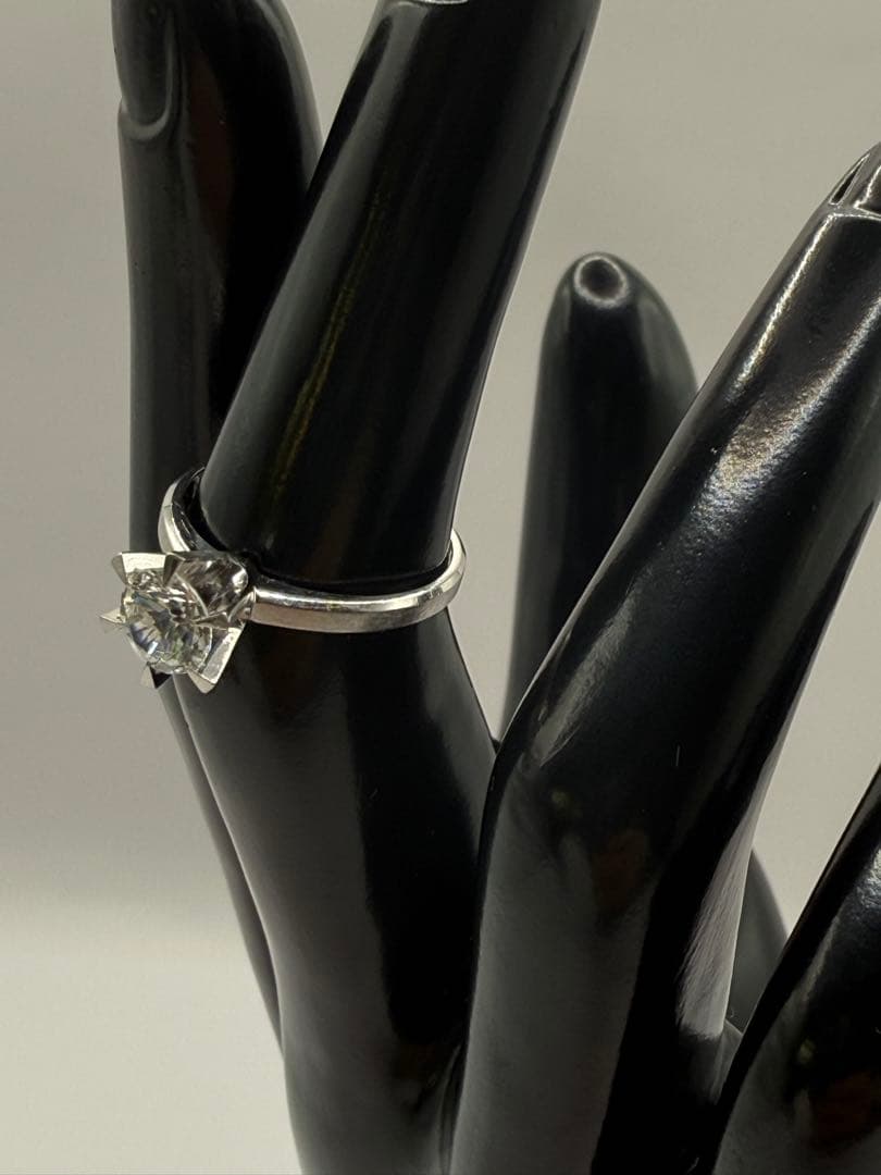 Pt900 プラチナ ジルコニア リング 超音波洗浄器洗浄済み