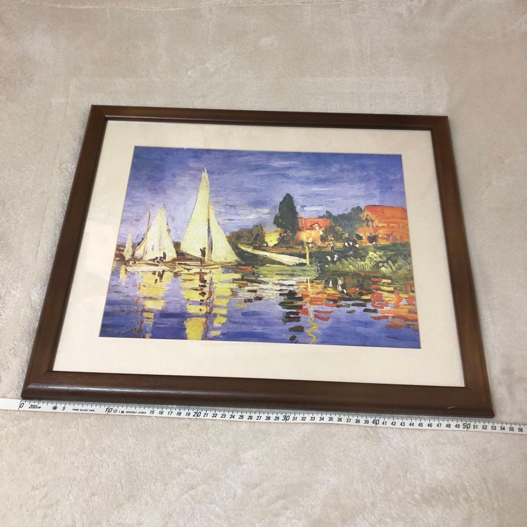 絵画 複製 クロード・モネ アルジャントゥイユのレガッタ 額縁付き インテリア