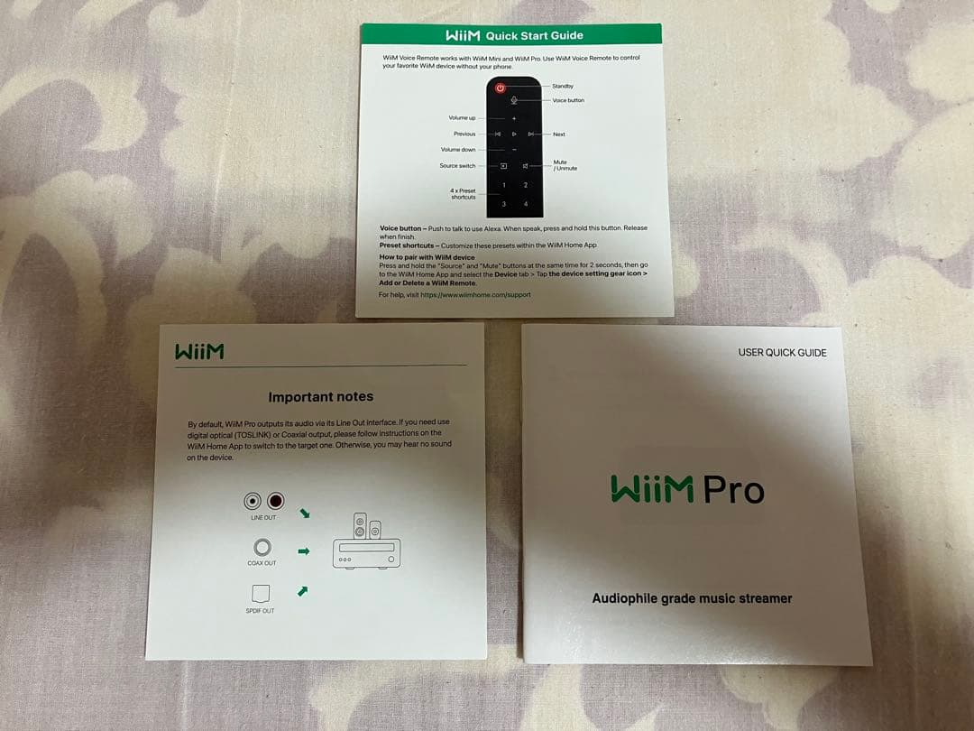 Wiim proオーディオストリーミングデバイス、リモコン付き