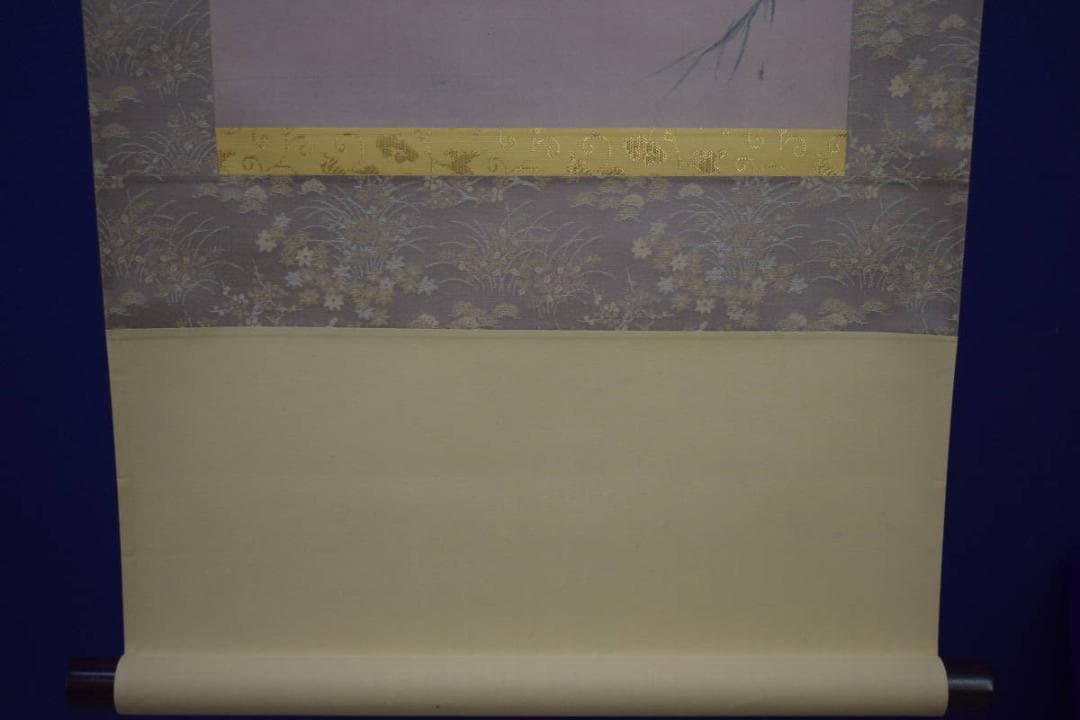 複製/谷文晁/花鳥画賛/工芸/2-1/布袋屋掛軸HJ-45