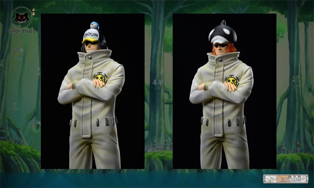 ワンピース Black -STUDIO ペンギン  シャチ 2点 フィギュア