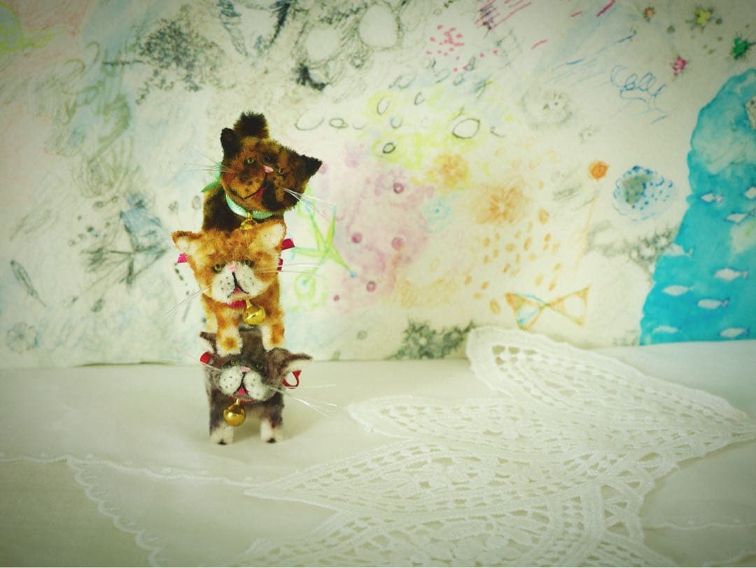 《おぬ》モールアニマル　エキゾチックショートヘア　猫　モールアート　cat