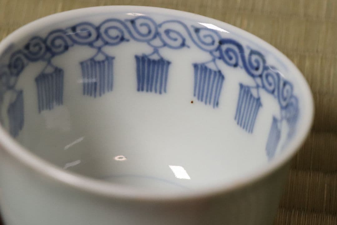 【CM77】古伊万里 青磁 染付 猪口 四客 陶芸 湯呑 酒器 小鉢 向付 懐石