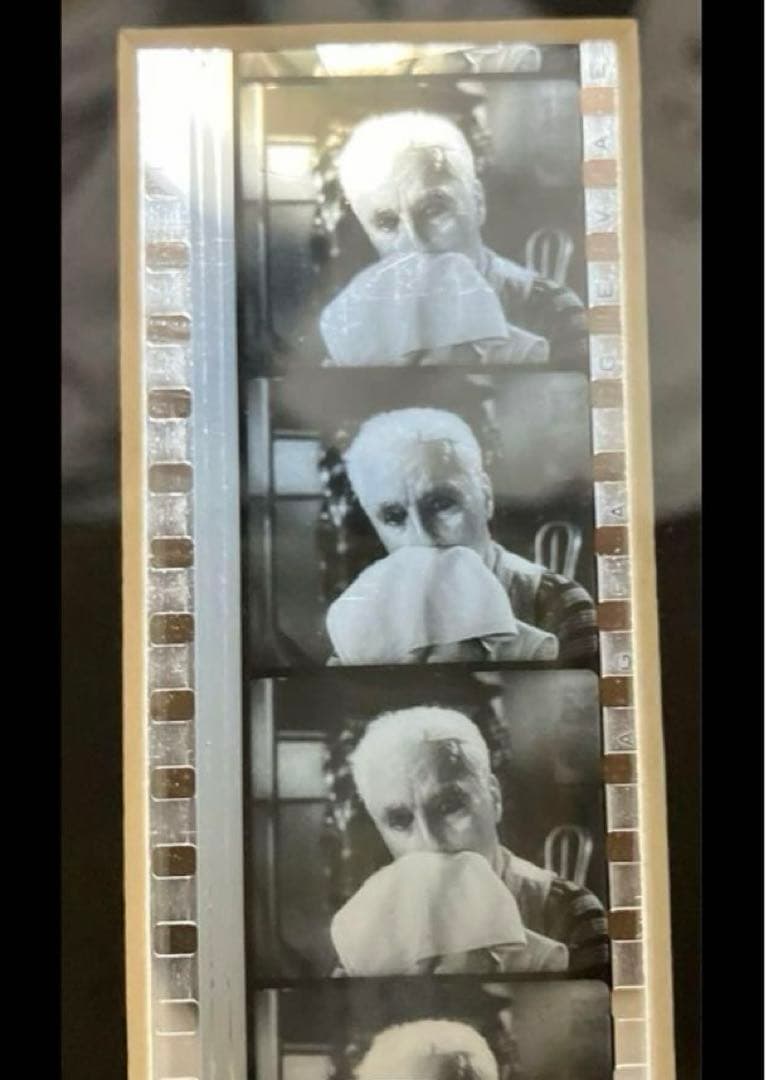 チャップリン　ビンテージ　写真　フイルムセル　額