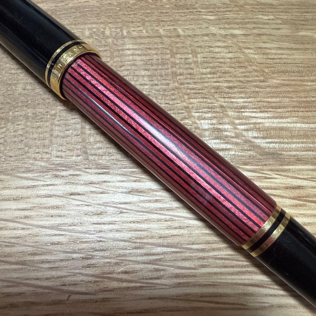 ペリカン　スーベレーン　赤縞　14C 585 万年筆　ヴィンテージ筆記具　ドイツ
