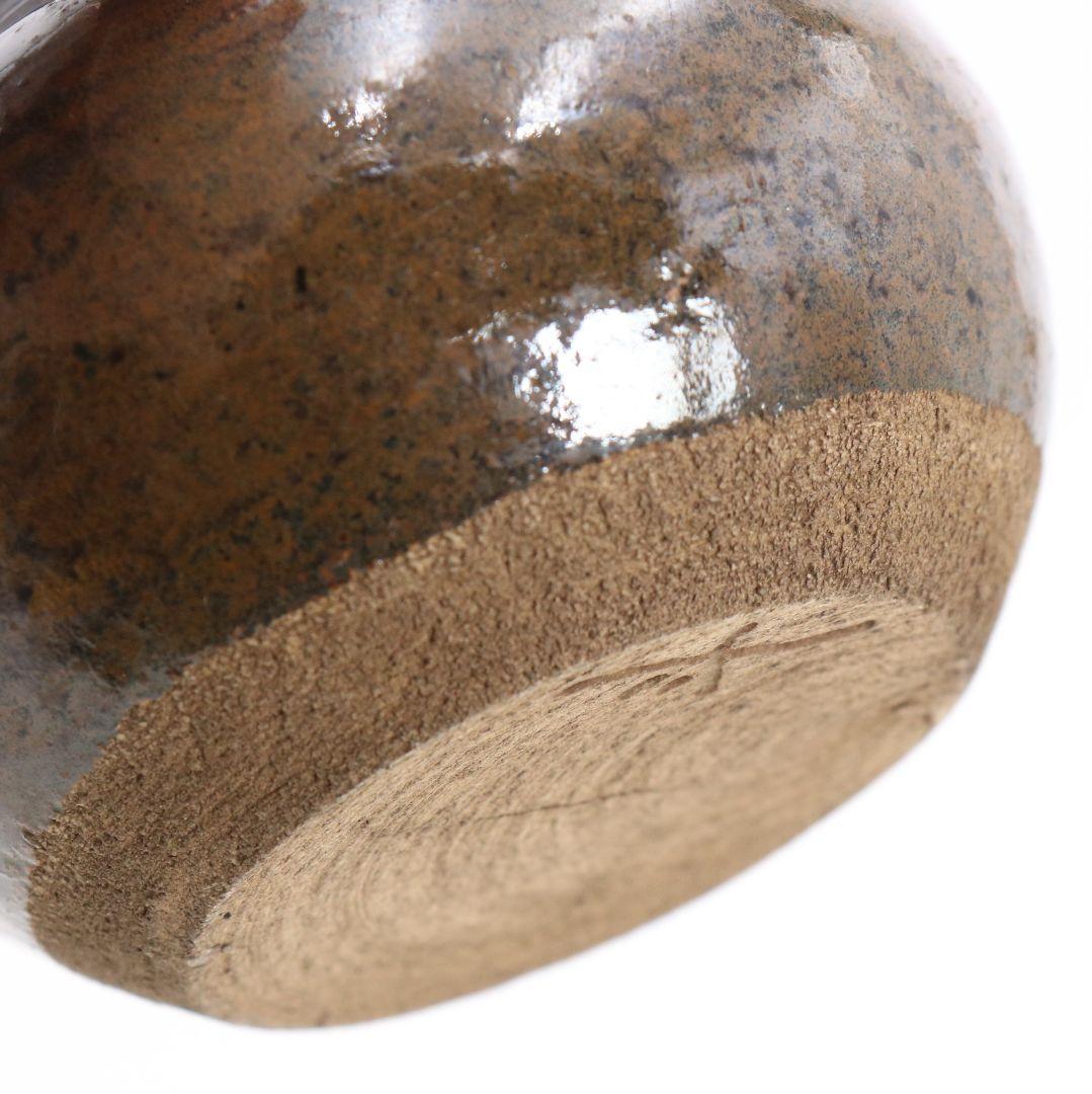 荒川豊蔵作 古瀬戸耳付茶入 表千家十三代即中斎書付 共箱共布　IK521　DC1