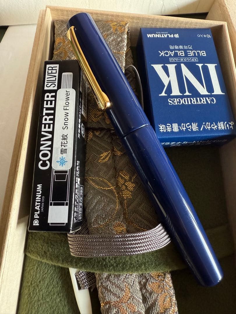 中屋万年筆、桔梗、蒔絵コンバター