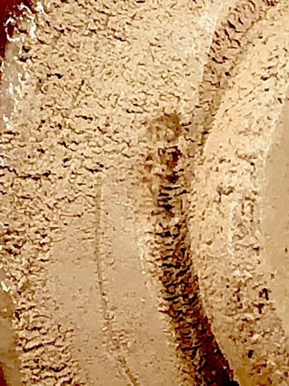 楽焼　西出窯　徳力富吉郎 作　瓢箪画　赤楽　茶碗　無傷　在銘　合箱。