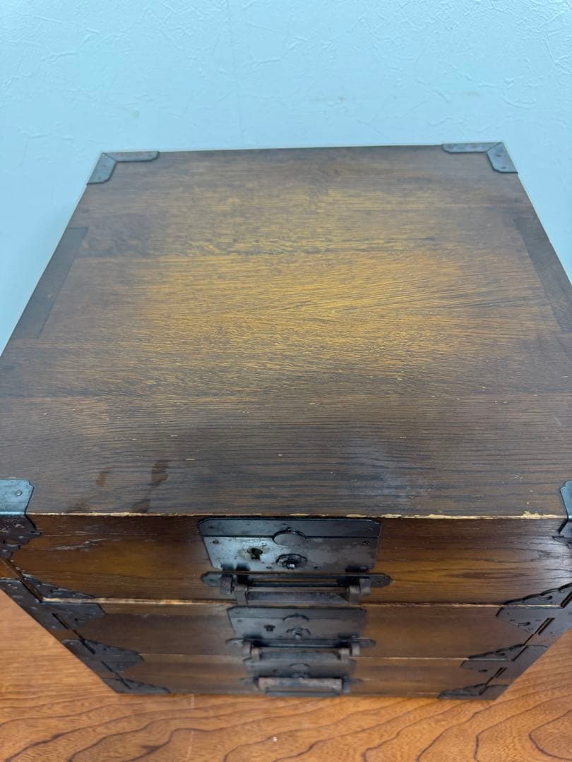 【希少】アンティーク 和箪笥 小型収納箱 3段 昭和レトロ 和風家具