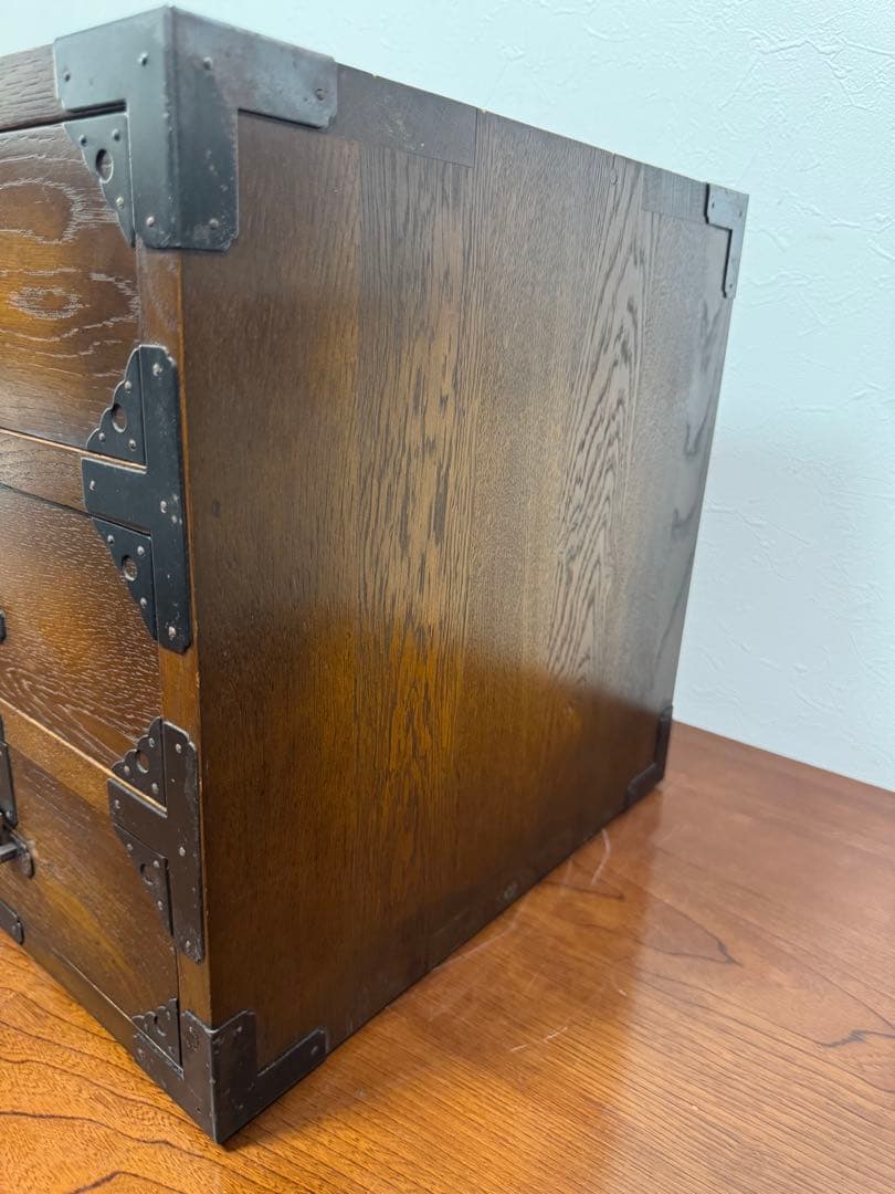 【希少】アンティーク 和箪笥 小型収納箱 3段 昭和レトロ 和風家具