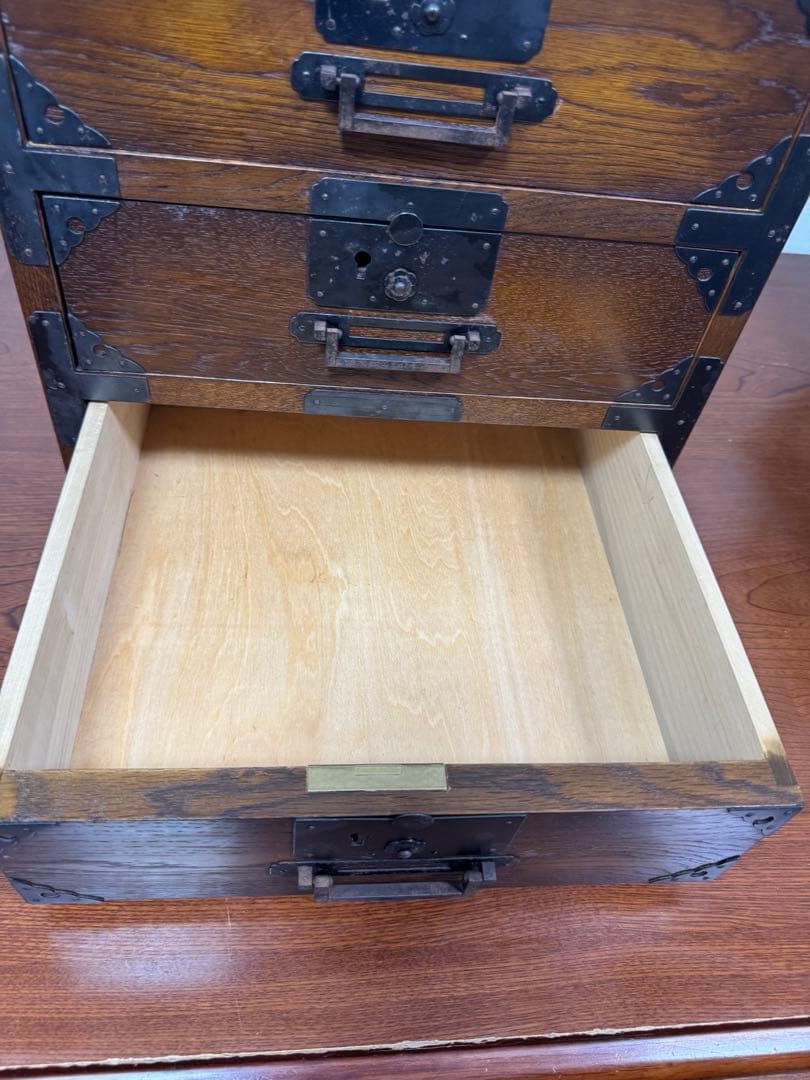 【希少】アンティーク 和箪笥 小型収納箱 3段 昭和レトロ 和風家具