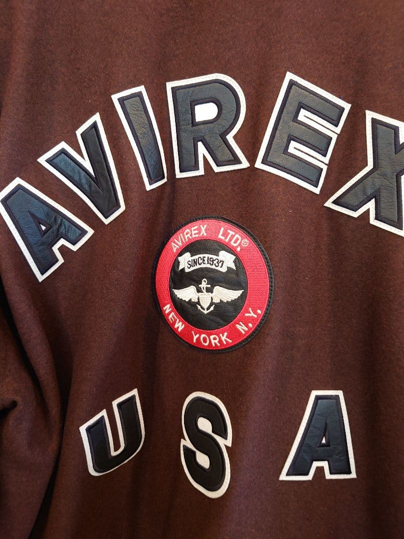 新品未使用 AVIREXシグネティバーシティジャケット　スタジャン２ＸＬブラウン