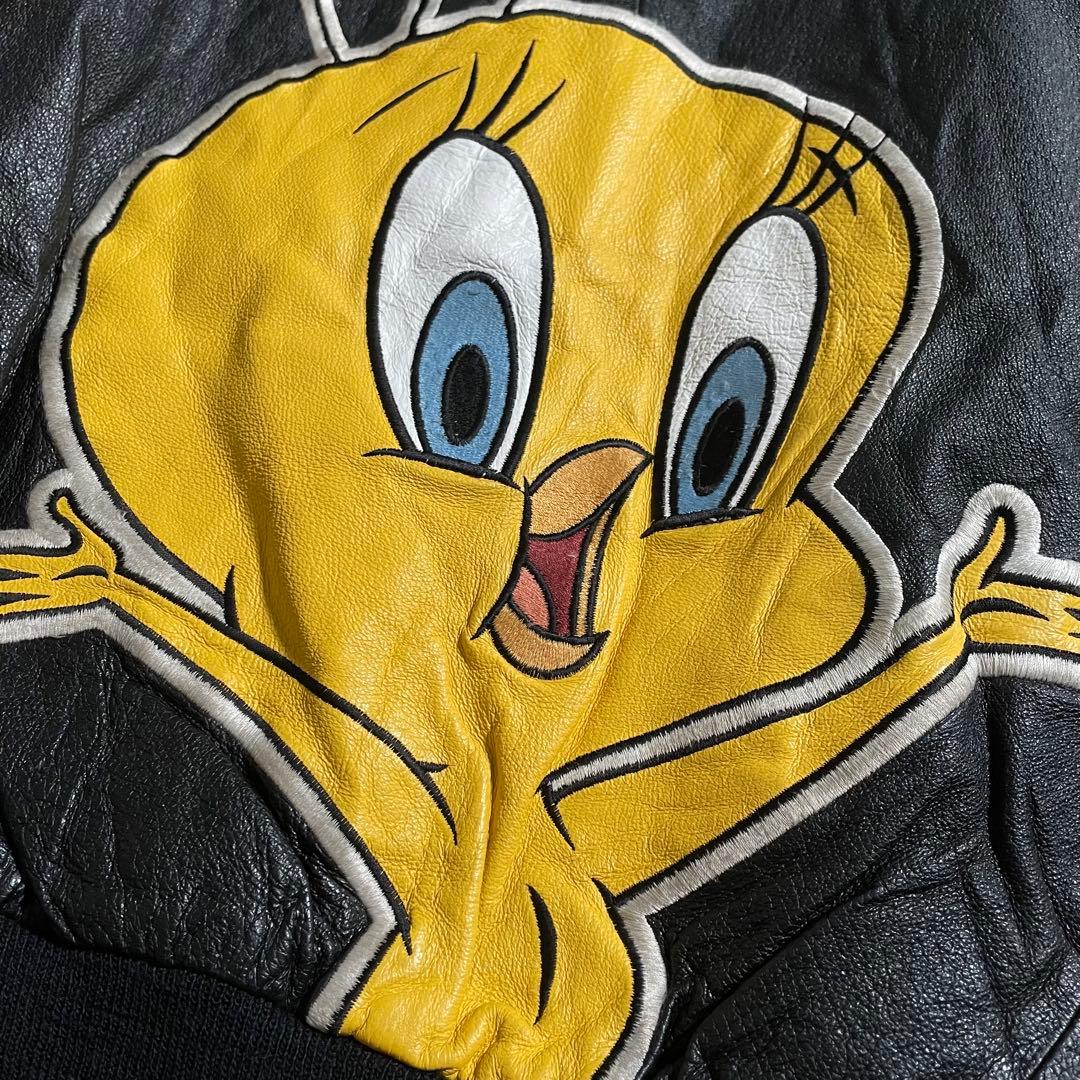 未使用 1990's Looney Tunes Jacket レザージャケット