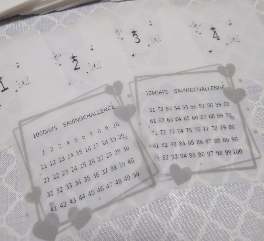 mari☆　100Daysハートデザイン　30Daysフレブルデザイン