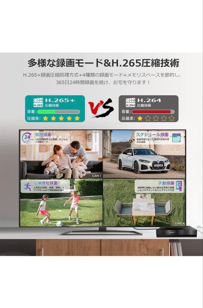 AI顔認識・4K防犯カメラ