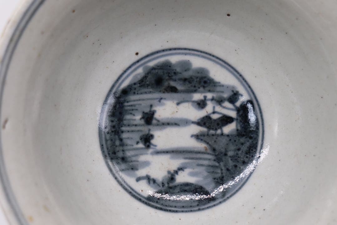 中国　染付お碗　木箱入　送料込み0311