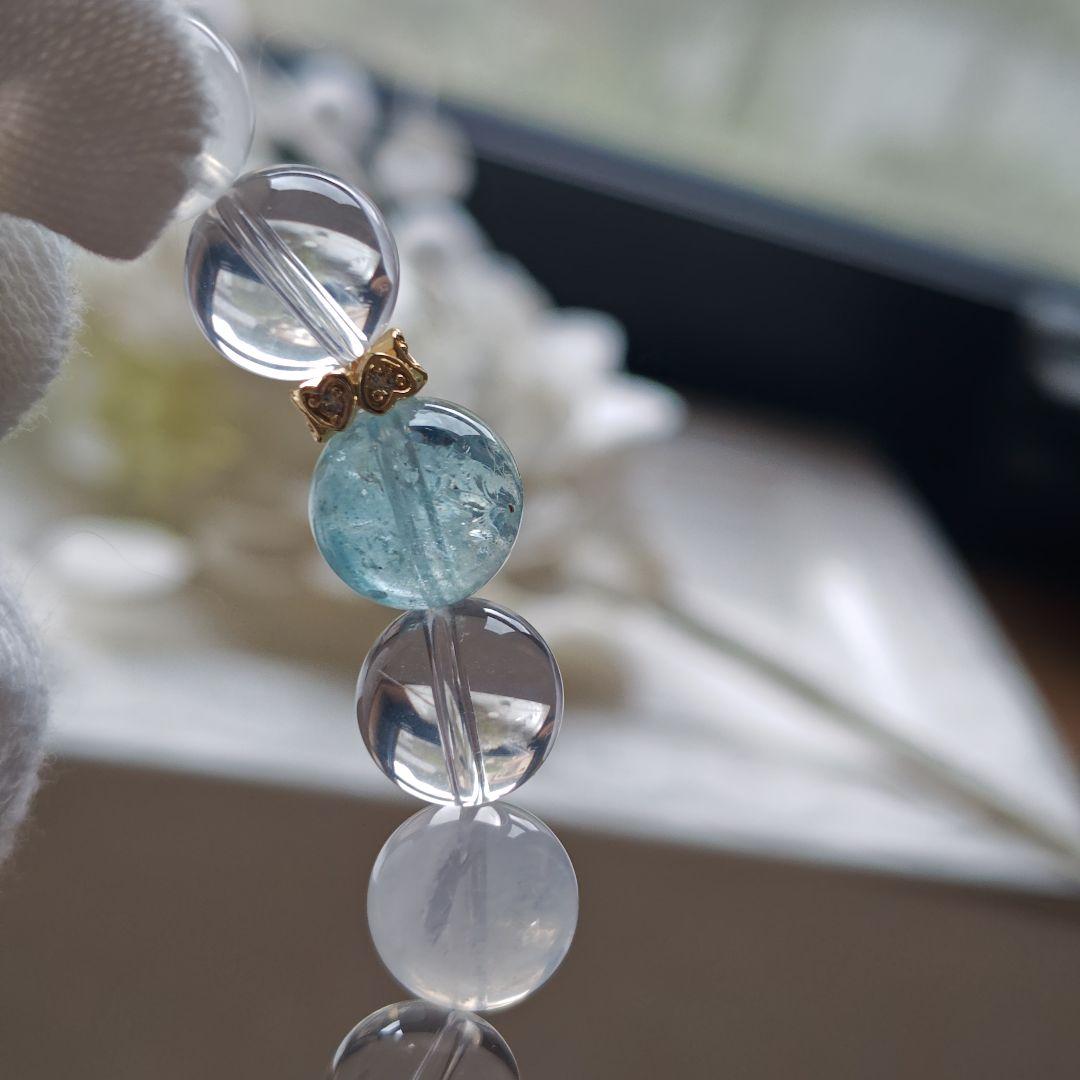 宝石質モスアクアマリン六芒星、ブルートパーズ、K2ムーンクオーツ