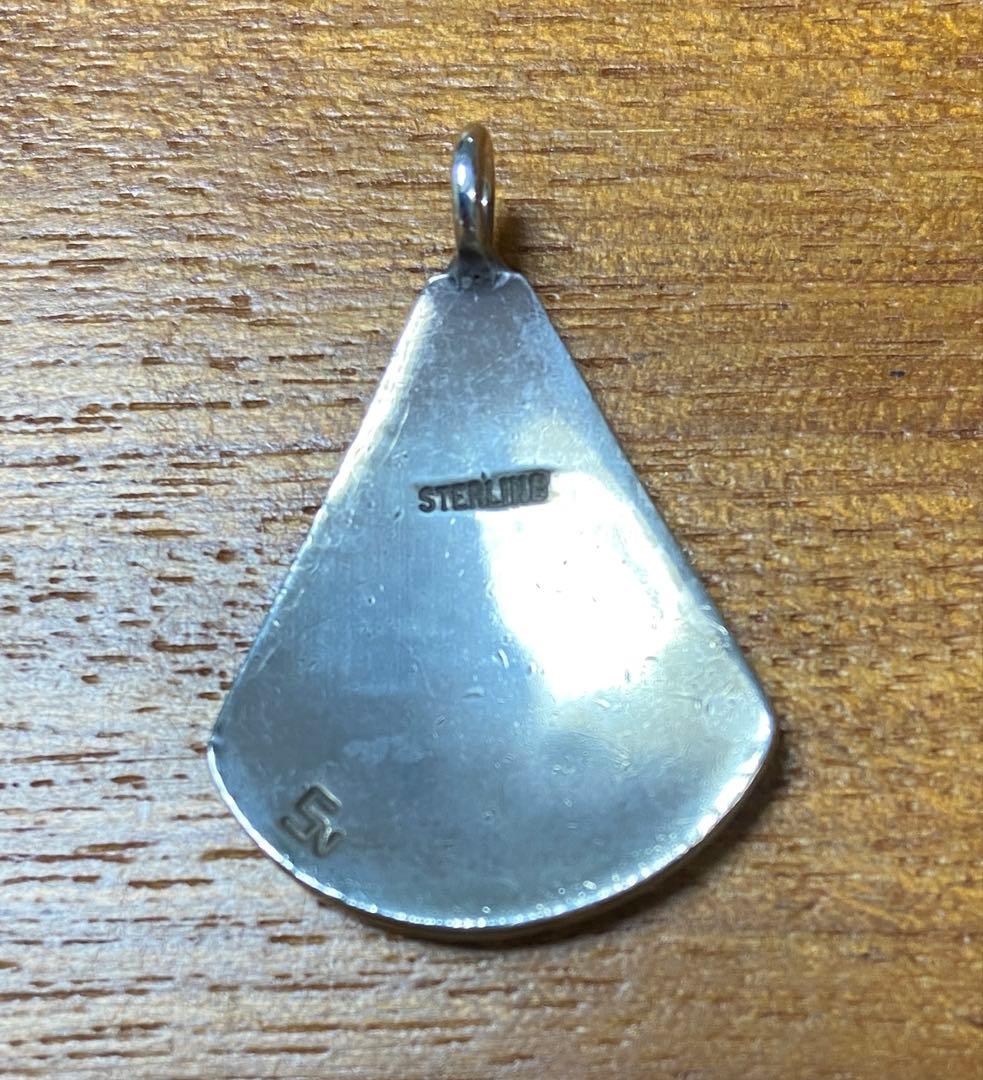 ホピ族 シルバーペンダントトップ ベアハンド柄 中古品 インディアンジュエリー