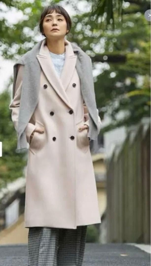 ★超美品★未使用⭐︎BEIGE, LAIRESベイジ チェスターコート色ネイビー