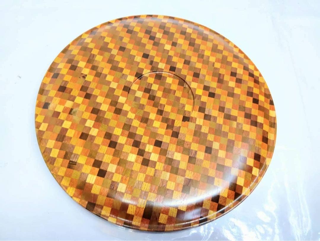 箱根　寄木細工　御盆　菓子盆　工芸品　アンティーク　骨董