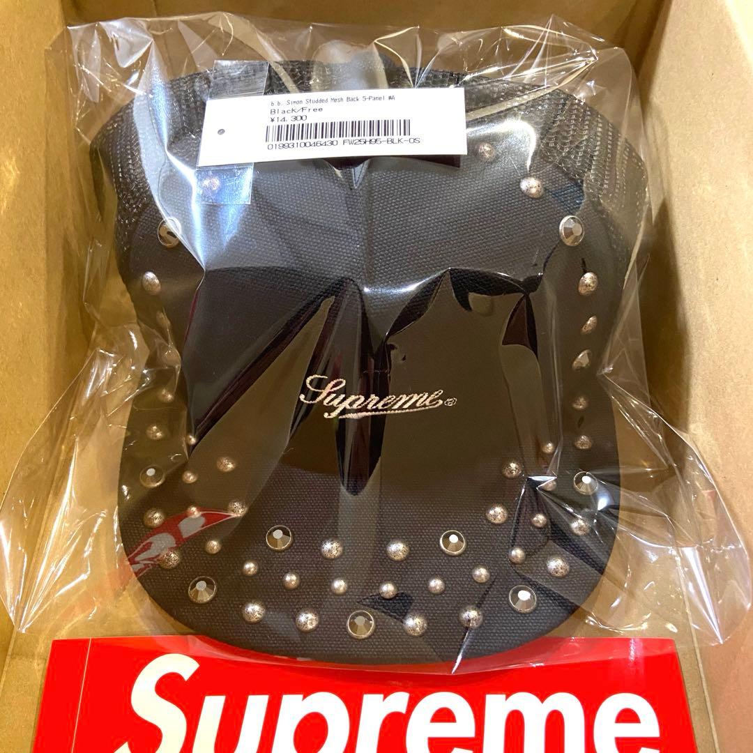 新品 Supreme B.B. Simon Studded 5-Panel 黒
