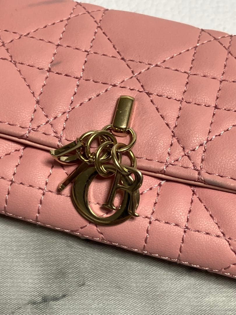 DIOR ミスディオール　グリシーヌウォレット　ミニ財布　ケース　ピンク