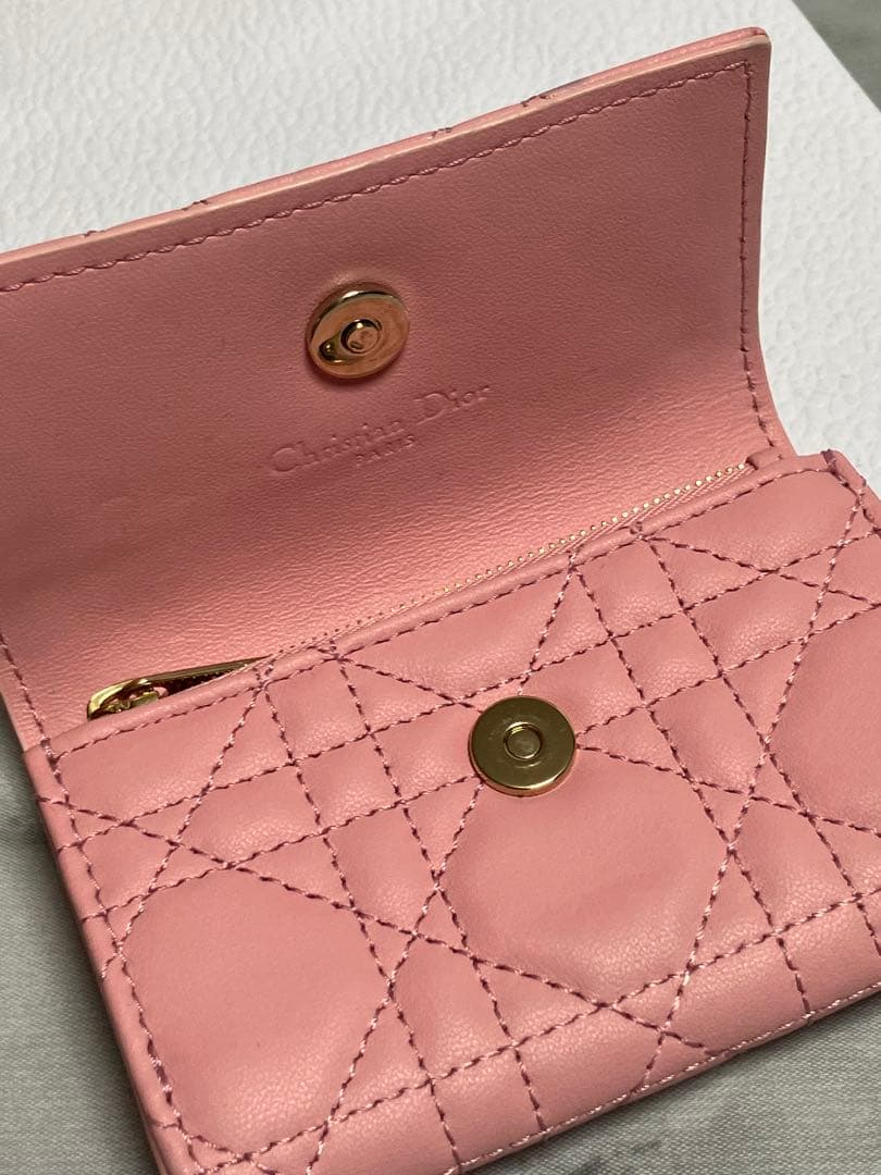 DIOR ミスディオール　グリシーヌウォレット　ミニ財布　ケース　ピンク