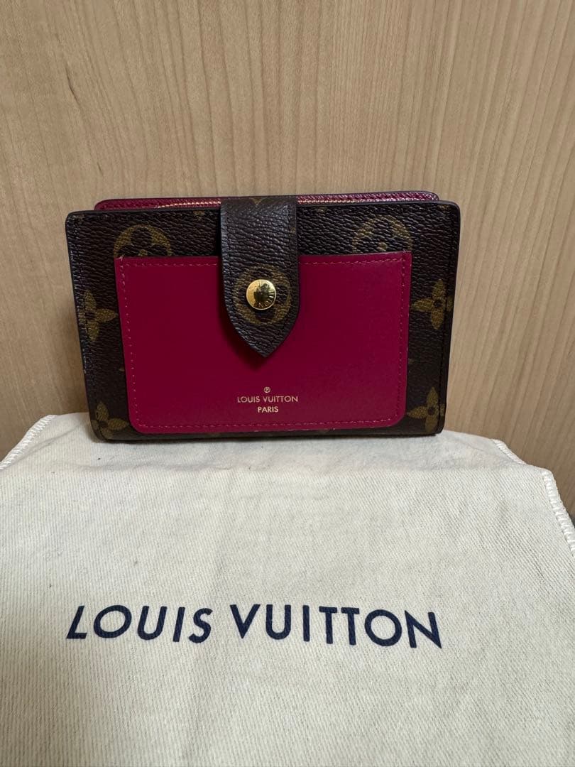 ✨美品✨LOUIS VUITTON 二つ折り財布 モノグラム ピンク/ブラウン