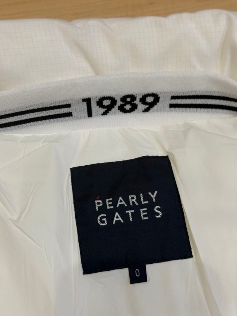 パーリーゲイツ　ポリコットワッフル×ドットエアーダウンブルゾン