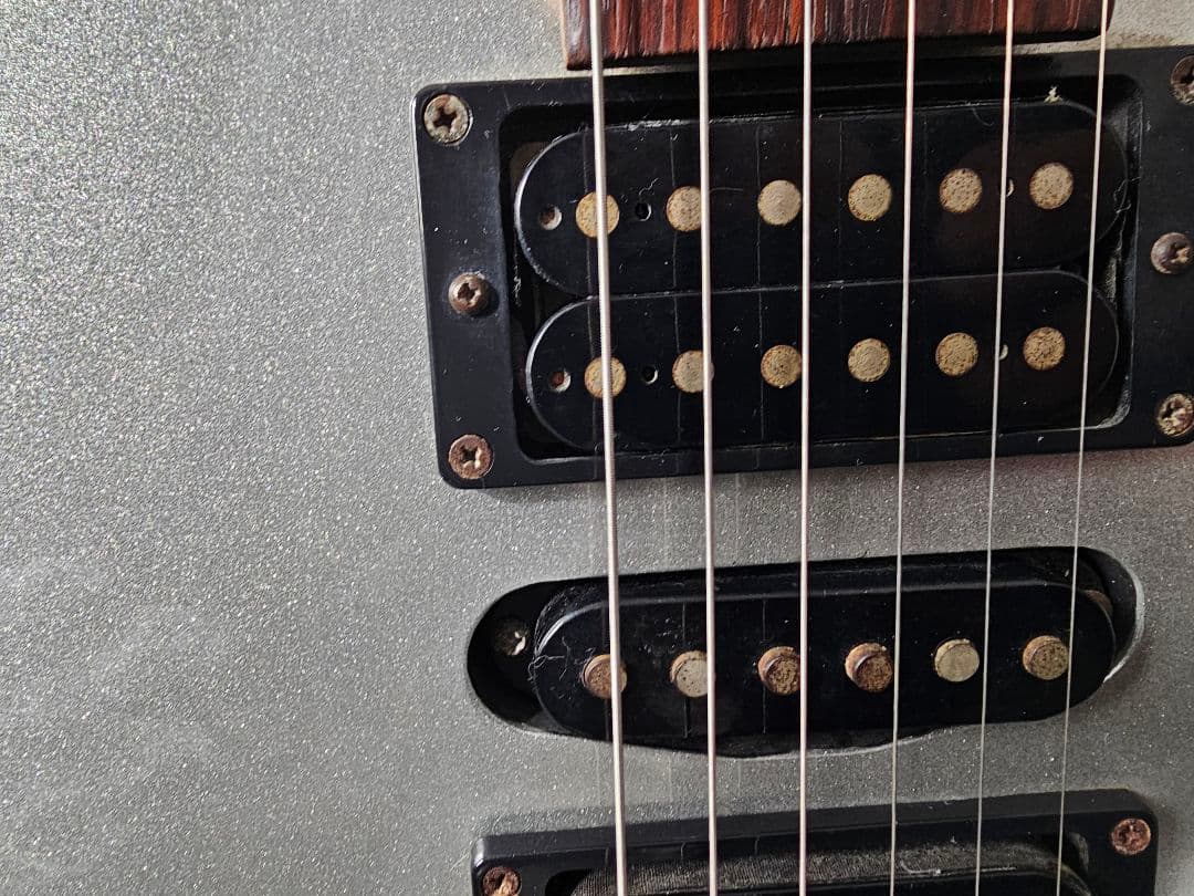 江*彰様 Ibanez RG シルバー エレキギター 社外ソフトケース付き