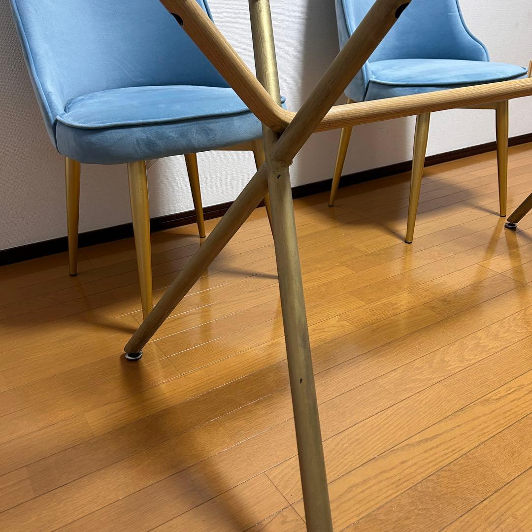 【美品✨総額２０万over／オーダーメイド】　ガラスダイニングテーブル　チェア