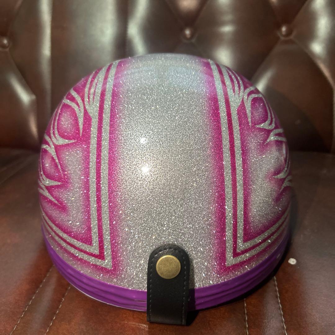 カスタムコルク半　ラメラメ　キャンディーピンク　ぼかし　ファイヤーパターン