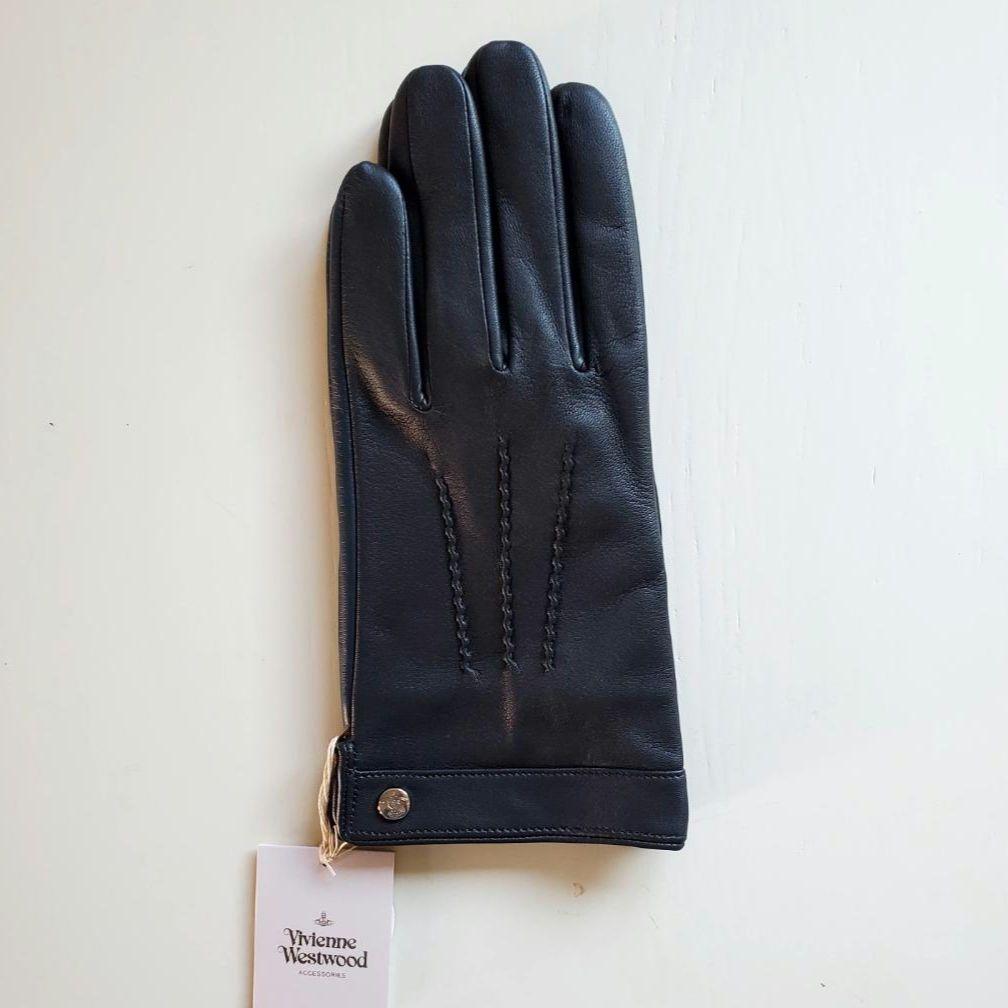 Vivienne Westwood レザー手袋 25cm ダークブルー